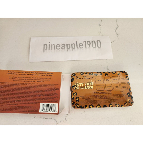 NIB Too Faced KITTY LIKES TO SCRATCH On The Fly Eyeshadow Palette - Picture 5 of 6